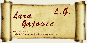 Lara Gajović vizit kartica